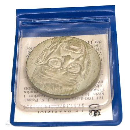 Juhlaraha, J.K Paasikivi, 100 vuotta 1970, nimellisarvo 10mk, 500, Paino: 22,5 g