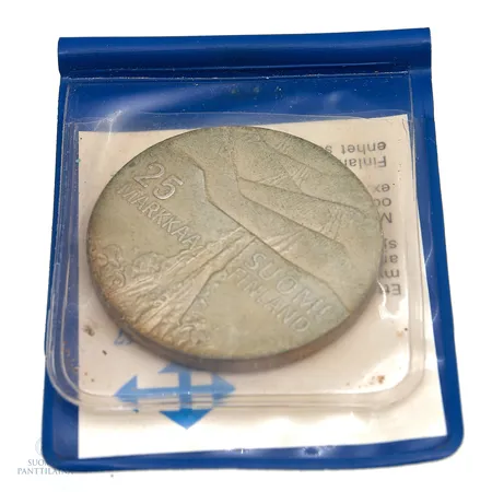 Juhlaraha, Lahti MM 1978, nimellisarvo 25mk, 500 ,  Paino: 26,6 g