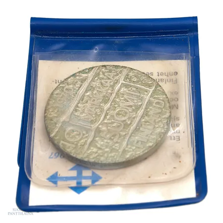 Juhlaraha, J.K Paasikivi, 100 vuotta 1970, nimellisarvo 10mk, 500, Paino: 22,3 g