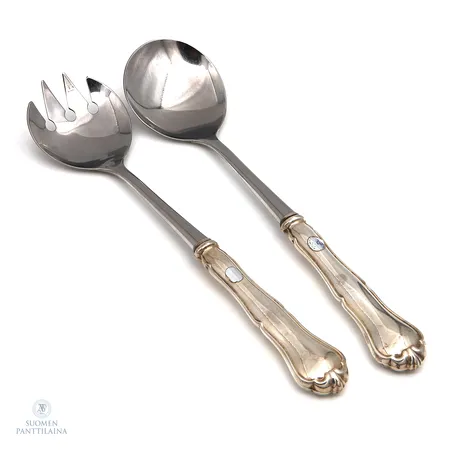 Salaattiottimet, Chippendale, pituus 255-256mm, 830br,  Paino: 160,4 g