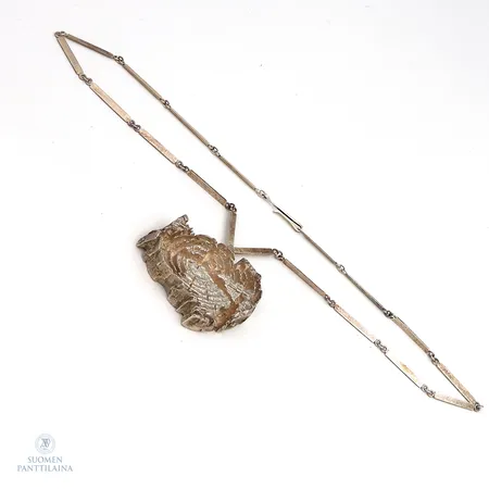 Kaulakoru, riipuksen korkeus 63mm, pituus 48.5mm, 925,  Paino: 72 g