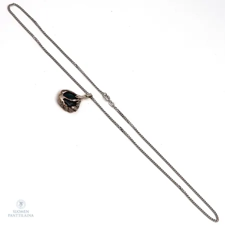 Spektroliitti-kaulakoru, riipuksen korkeus 34mm, riipus 925br, panssariketjun pituus 50cm, ketju 830,  Paino: 11,9 g