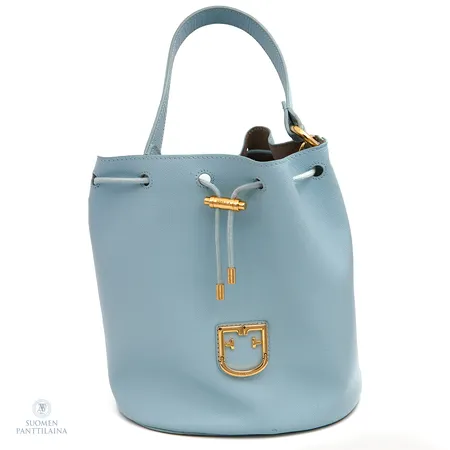Käsilaukku, Furla, Corona Bucket, mitat 22.5x24cm, vaalean sininen, pientä käytön jälkeä, 