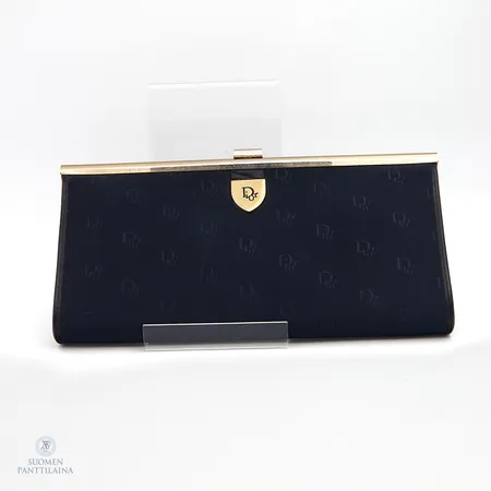 Lompakko Dior, käytön jälkiä, sininen, mitat 28x13cm, made in france 
