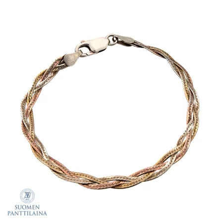 Rannekoru, pituus 185mm, leveys 4,5mm, 925,  Paino: 4,5 g
