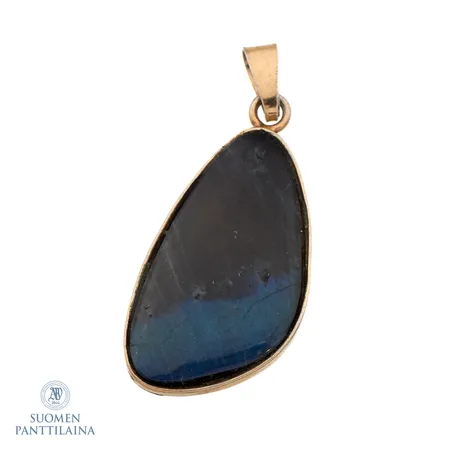 Spektroliitti-riipus, korkeus 34mm, 925br,  Paino: 2,6 g
