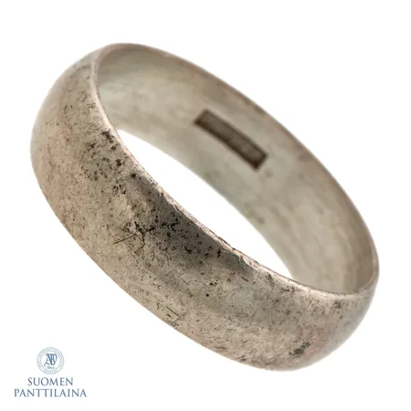 Sileä sormus, koko 19, 925,  Paino: 4,3 g