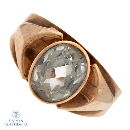 Viallinen kivisormus, 585br,  Paino: 2,8 g