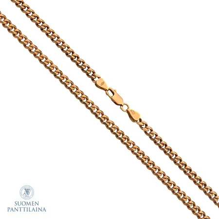 Panssarikaulaketju, pituus 50cm, leveys 4,1mm, 585,  Paino: 24,2 g
