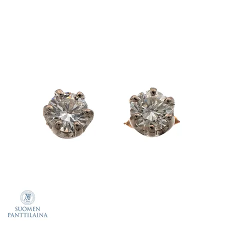 Korunosia timanteilla 2xn.0.09ct, 585,  Paino: 0,3 g