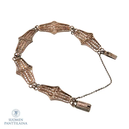 Filigraani-rannekoru, pituus 185mm, leveys 14mm, 830, Paino: 10,9 g