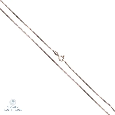 Panssarikaulaketju, pituus 45cm, leveys 1mm, 925, Paino: 2,4 g