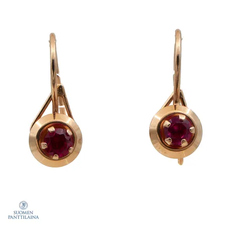 Kivikorvakorut, korkeus 14mm, 585br,  Paino: 0,8 g