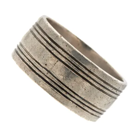 Kuvioitu sormus, Kalevala, Virta, koko 15¾, vuodelta 1959, 916,  Paino: 4,8 g