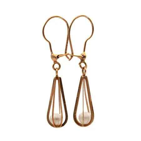 Helmikorvakorut, korkeus 30mm, 585br,  Paino: 0,9 g