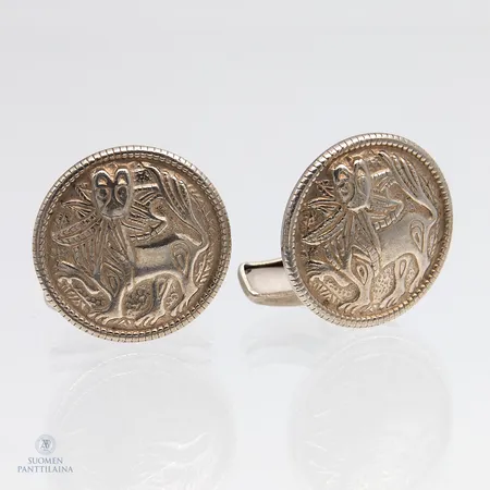 Kalvosinnapit Kalevala, Aurinkoleijona, Ø 20,4mm, 925br,  Paino: 13,1 g