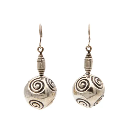 Korvakorut Kalevala Koru, Halikon Käätykoru Spiraali, korkeus 45mm, 925, Paino: 12,7 g