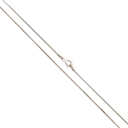 Panssarikaulaketju, pituus 40cm, leveys 1mm, 925,  Paino: 1,6 g