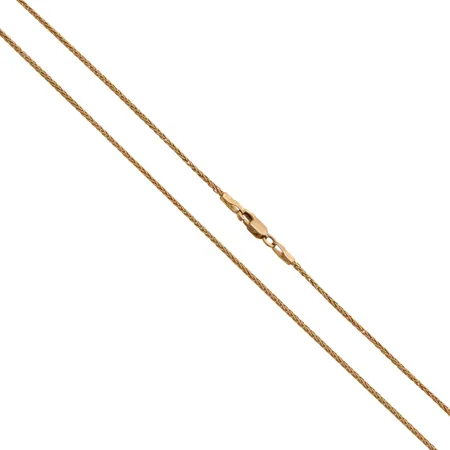 Wheat-kaulaketju, pituus 45cm, leveys 1mm, 585,  Paino: 3,6 g