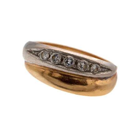 Timanttisormus 5xn.0.02-0.03ct, koko 16½, 585,  Paino: 4,9 g
