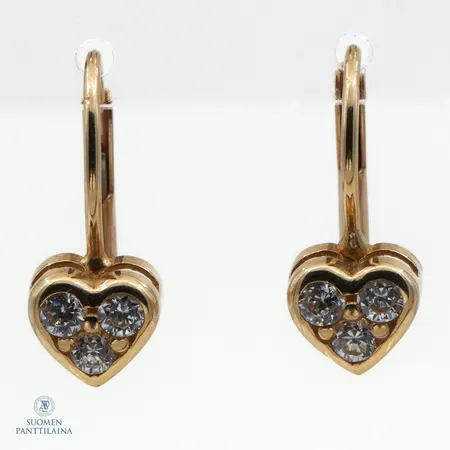 Kivikorvakorut, korkeus 15mm, 585br,  Paino: 2,2 g