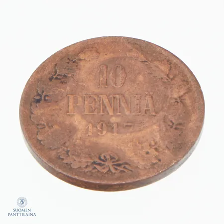 10 penniä 1917, Väliaikainen hallitus - Kotka ilman kruunua