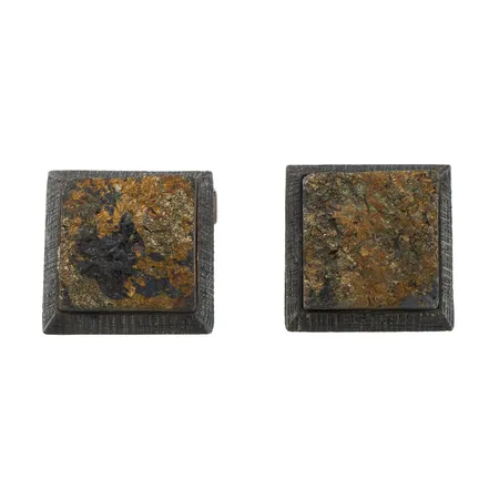 Kivikalvosinnapit, mitat 18x18mm, 925br,  Paino: 15,7 g
