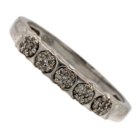 Timanttisormus 35xn.0.003ct, koko 18¾, Kultajousi Oy, 585 valkokulta, Paino: 3,5 g