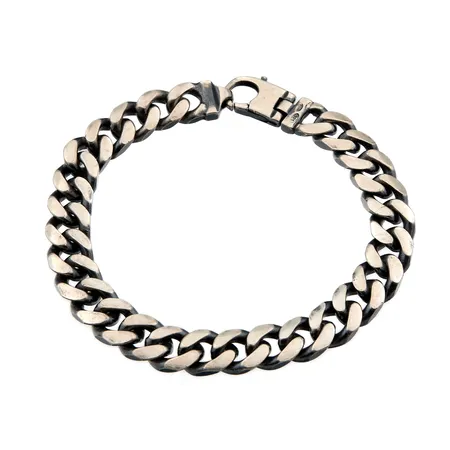 Panssariranneketju, pituus 190mm, leveys 8,3mm, 925,  Paino: 30,6 g