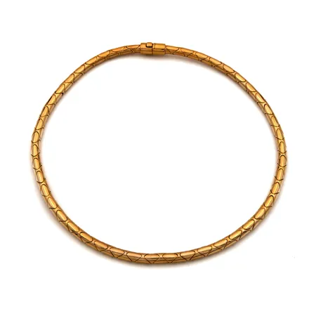 Kaulakoru, pituus 43cm, leveys 5mm, rasia, 750,  Paino: 65,1 g