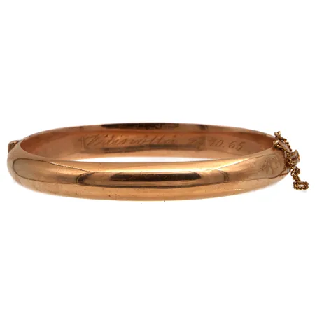 Rannrengas, käytönjälkiä, painaumia, kaiverrettu, Ø 70mm, 585br,  Paino: 21,3 g