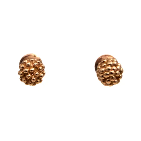 Korvakorut, Ø 6,5mm, ruuvitaustat, 585,  Paino: 4,1 g