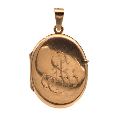 Medaljonki, kaiverrettu, korkeus 32mm, 585,  Paino: 3,2 g