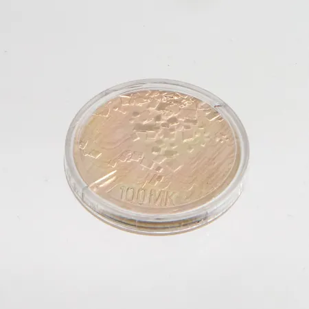 Juhlaraha, Itsenäinen Suomi 75 vuotta 1917-1992, nimellisarvo 100mk, 925,  Paino: 24,1 g