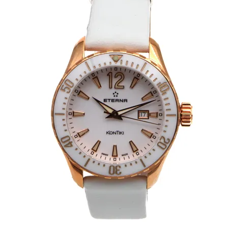 Teräsrannekello, Eterna lady kontiki, quartz, malli nro 1282.64.69.1419, rungon Ø 36mm, rannekkeen pituus 220mm, vaihtoranneke, takuutodistus, ohjekirja ja laatikko