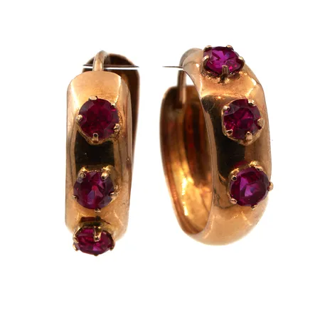 Kivikorvakorut, toisessa pieni taittuma, Ø18mm, 585br,  Paino: 1,8 g