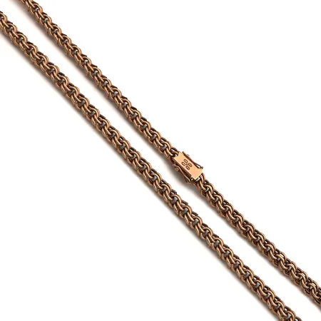 Bismarck-ranneketju, pituus 43cm, leveys 6,4mm, 585, Paino: 24,7 g