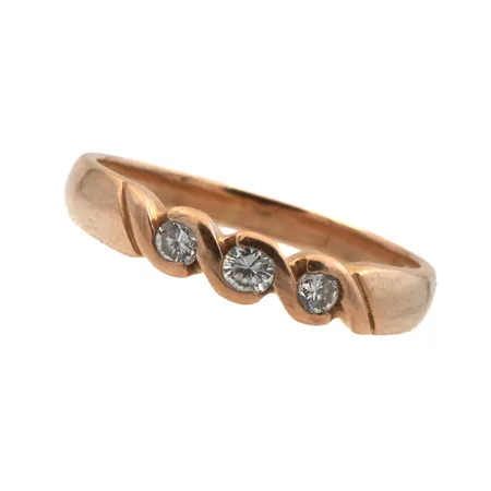 Timanttisormus 1xn.0.08ct 2xn.0.05ct, koko 17½, 750,  Paino: 3,1 g