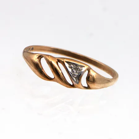 Timanttisormus 1xn0.005ct, koko 16½, 585, Paino: 0,9 g