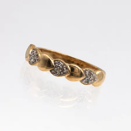 Timanttisormus 9xn..0.1ct, koko 19, 585,  Paino: 2,7 g