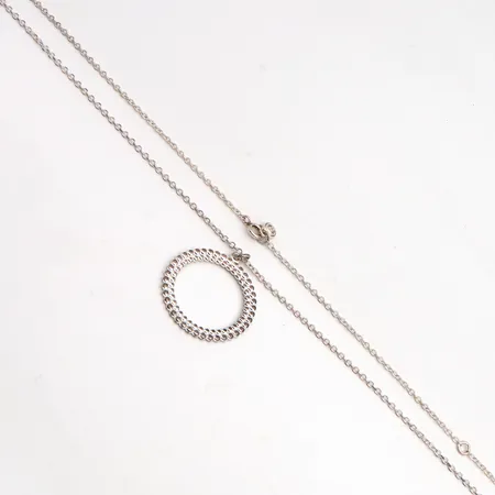Kaulakoru Kalevala, Valoisa, riipuksen korkeus 40mm, ketjun pituus 69,5-80cm, rasia ja todistus,925, Paino: 13,2 g