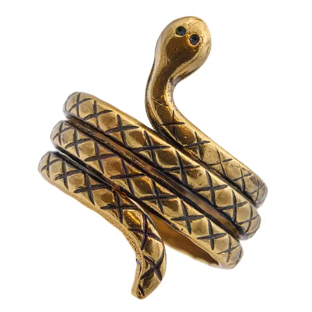 Käärmesormus, Kalevala, 16½ (joustava), pronssia.