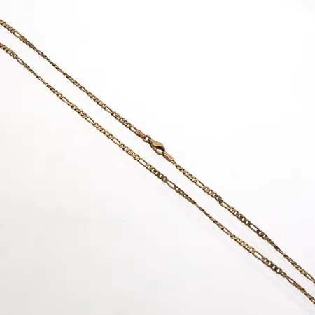 Figaro-kaulaketju, pituus 47,5cm, leveys 2mm, 585,  Paino: 7 g
