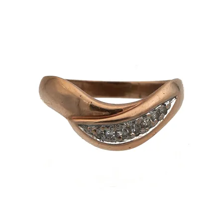 Timantti sormus 7xn0.005-0.01ct, koko 17¼, 585,  Paino: 2,7 g