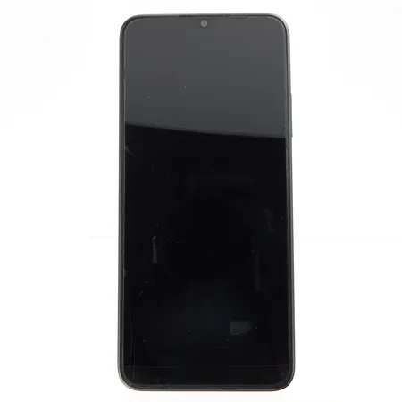 Android-puhelin, OPPO A17, 64/4 Gt, musta, panssarilasissa naarmuja ja kulumaa,