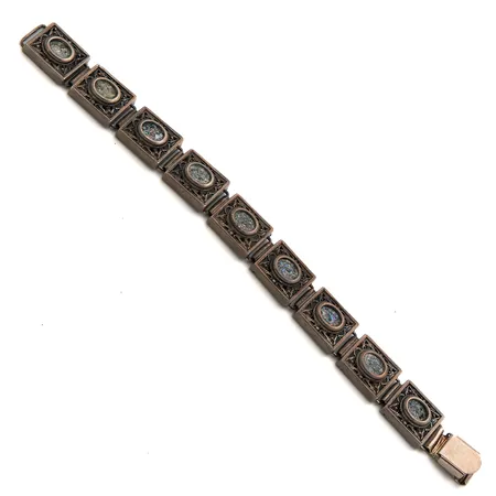 Kivirannekoru, pituus 185mm, leveys 14mm, 925br,  Paino: 29,2 g