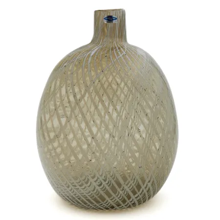 Lasipullo, design Oiva Toikka, signeeraus Oiva Toikka Nuutajärvi Notsjö, korkeus 27mm