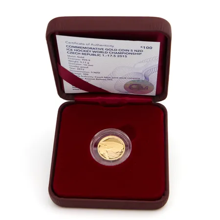 Kultaraha, Jääkiekon MM-kilpailut, Tsekki 2015, 999, Paino: 3,1 g