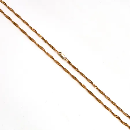 Singapore-kaulaketju, pituus 48cm, ketju 750 ja lukko 585,  Paino: 10,1 g