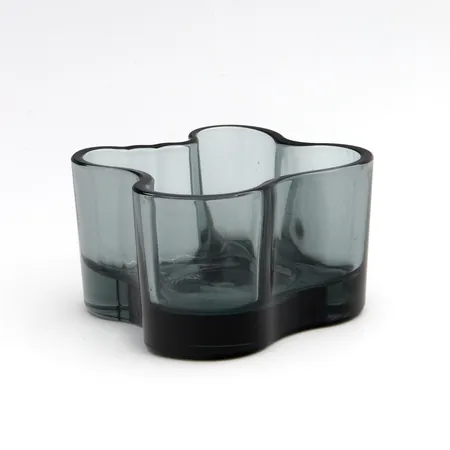 Kynttilälyhty Aalto, Iittala, harmaa, design Alvar Aalto, korkeus 55mm, 